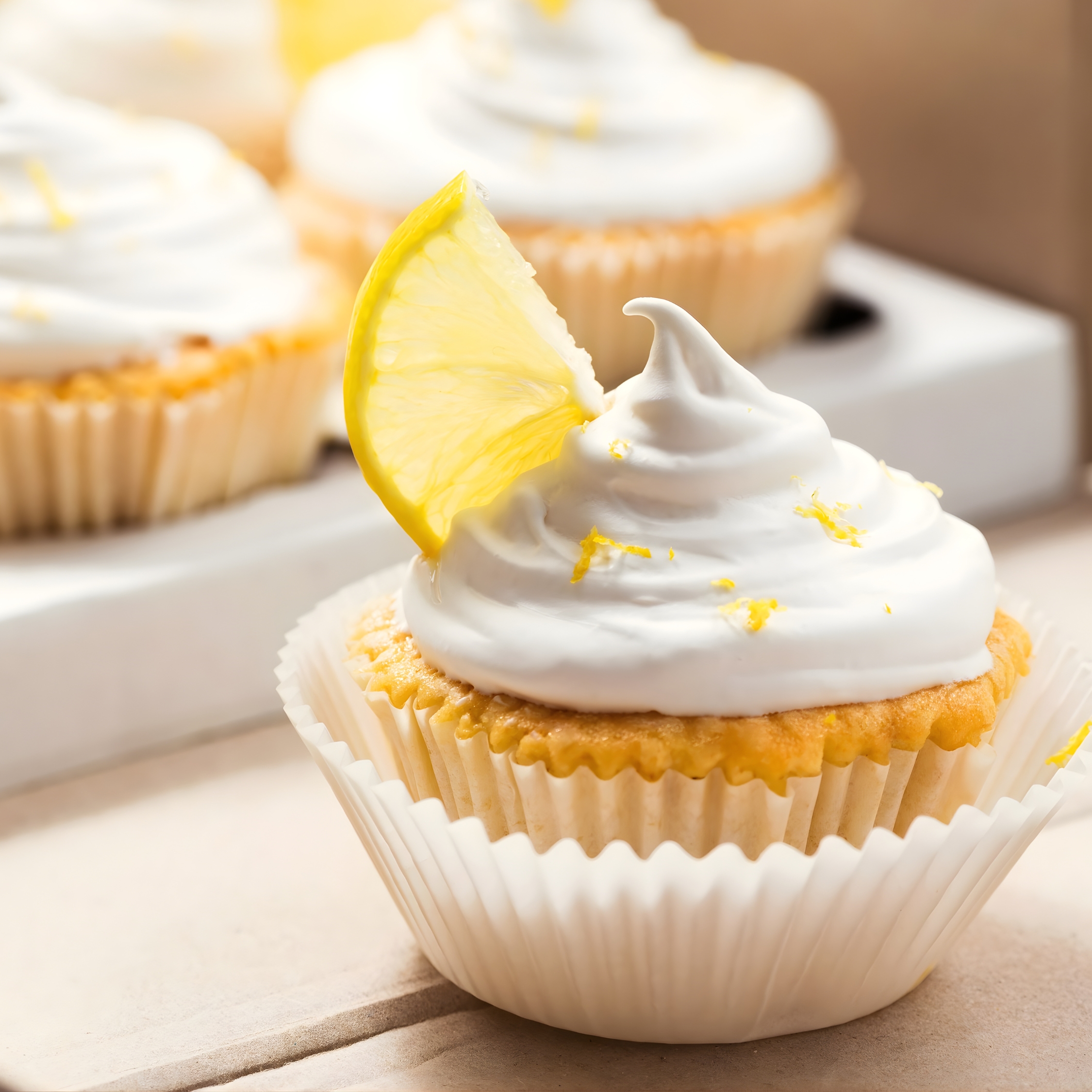 LEMON CUPCAKES MIT GLASUR